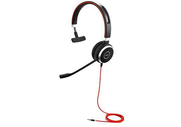 Jabra Evolve 40 Auricolare Cablato A Padiglione Ufficio Bluetooth Nero Rosso Argento
