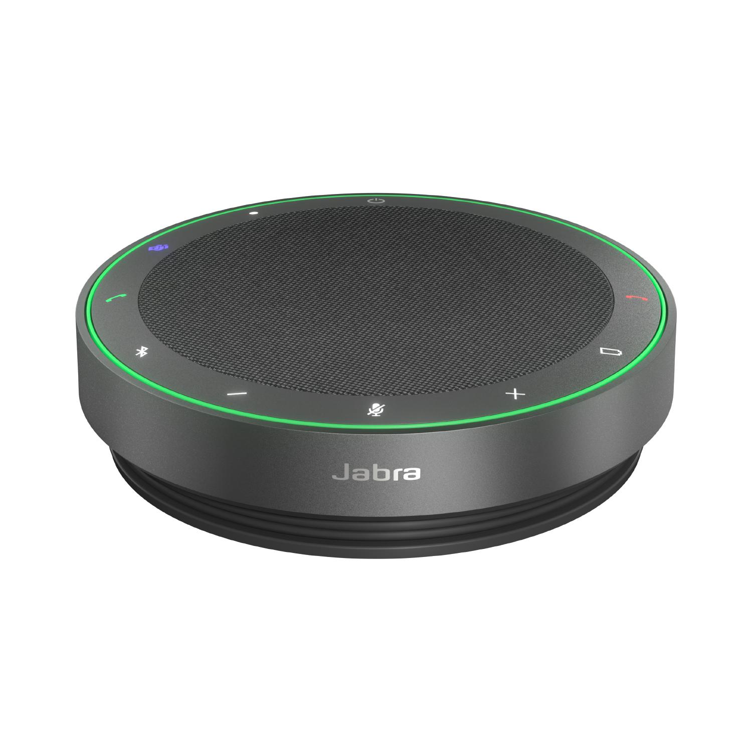 Ã¢â‚¬Â¢ Jabra Speak2 75, Felt Pouch, Link 380 Bluetooth Dongle, Safety Information & Declarations leaflet, Warranty lea
