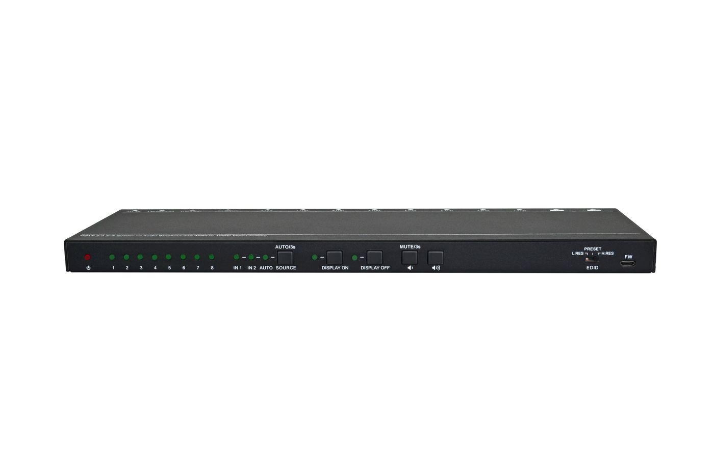 Vivolink VLHDMISP2X8 ripartitore video HDMI 8x HDMI (HDMI splitter switcher 2x8 4K - . - Warranty 36M)