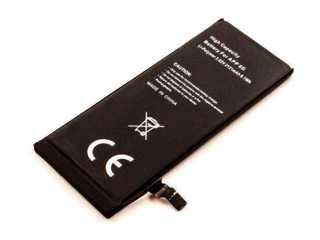CoreParts MBXAP-BA0053 ricambio per cellulare Batteria Nero (Battery 8.1Wh 3.82V Li-Pol - 2121mAh for iPhone6 8.1Wh - 3.82V Li-