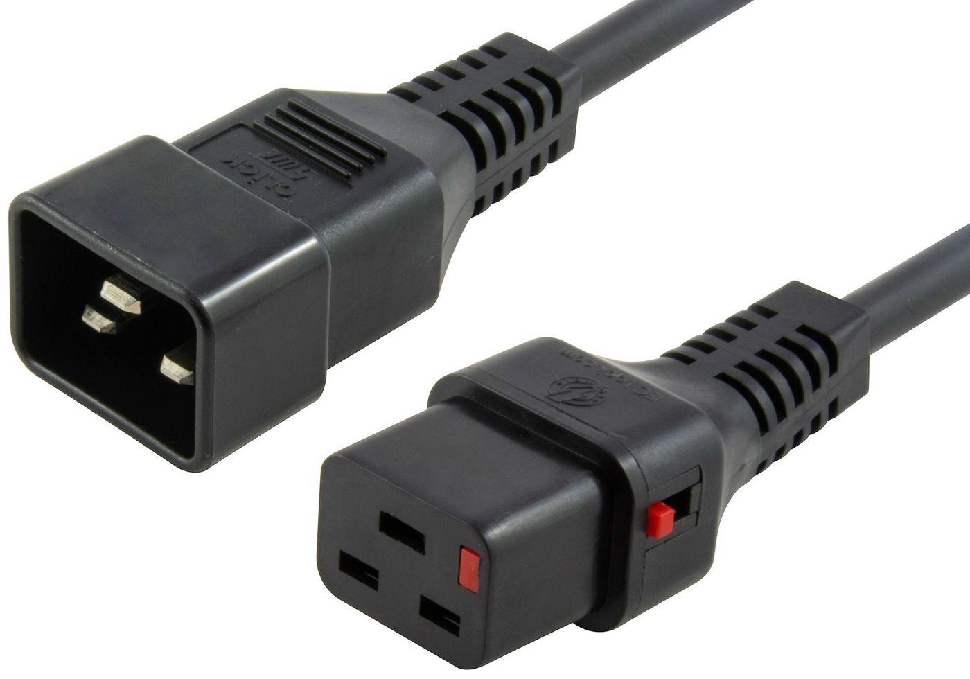 Microconnect PC1285 cavo di alimentazione Nero 2 m Accoppiatore C20 Accoppiatore C19 (IEC Male C20 to C19 IEC Lock - 3 Core 1.5