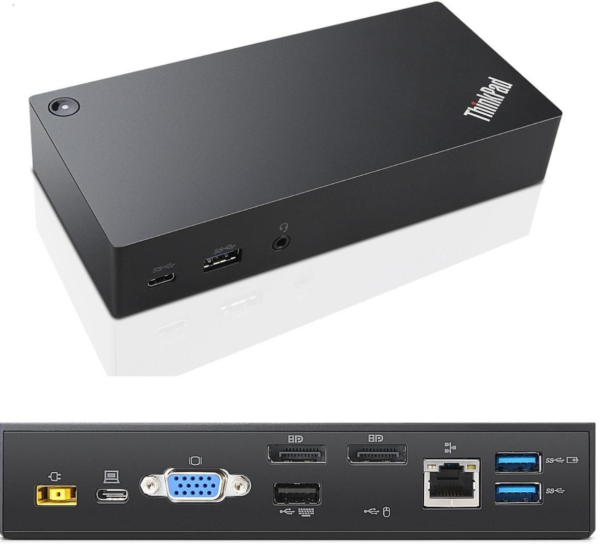 Lenovo 03X7194 replicatore di porte e docking station per laptop Cablato USB 3.2 Gen 1 (3.1 1) Type-C Nero [03X7194]