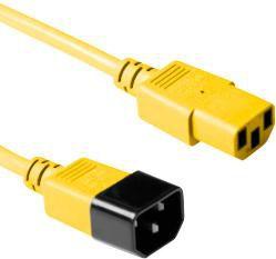 Microconnect PE040630Y cavo di alimentazione Giallo 3 m Accoppiatore C14 Accoppiatore C13 (Power Cord C13-C14 3M Yellow - PE040