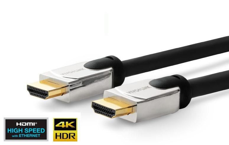 Vivolink PROHDMIHDM2 cavo HDMI 2 m HDMI tipo A [Standard] Nero (PRO HDMI CABLE METAL HEAD - HDMI 2.0 4K . - Warranty: 144M)