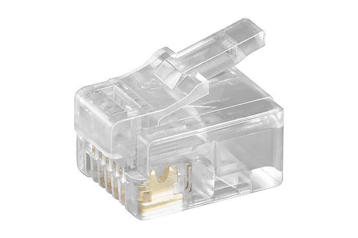 Microconnect KON502-10R cavo di collegamento RJ-12 6P6C Trasparente (Modular Plug RJ12 6P6C 10pcs - Unshielded version - for ro