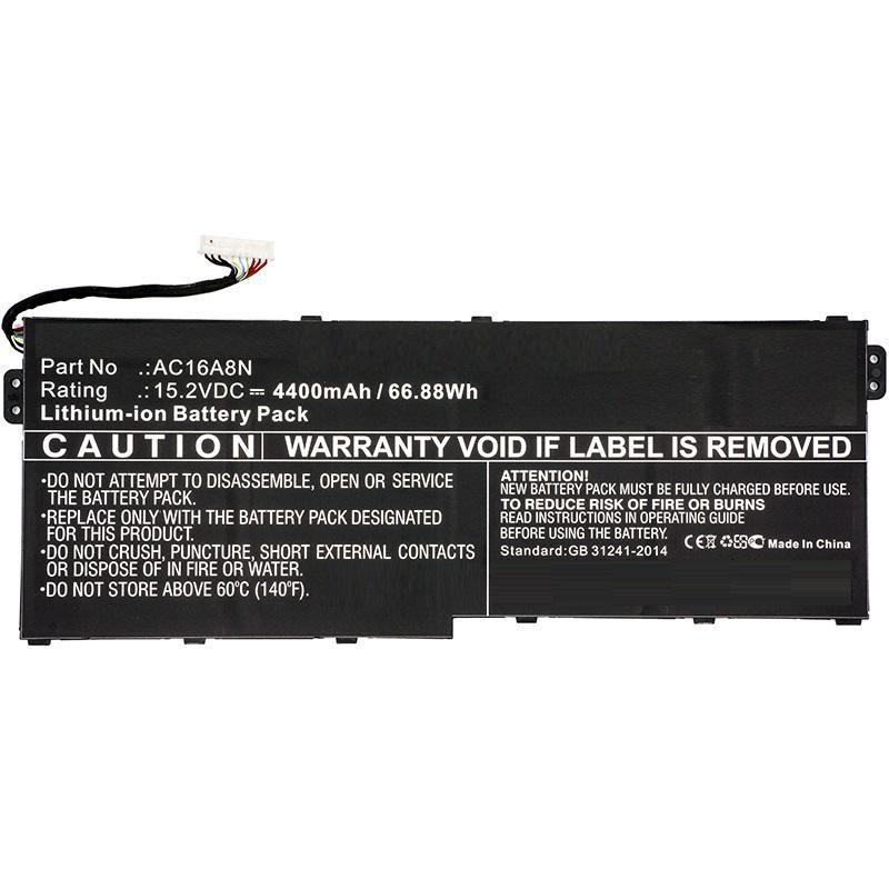CoreParts MBXAC-BA0071 ricambio per laptop Batteria (Laptop Battery for Acer 67Wh - Li-ion 15.2V 4400mAh Black - 67Wh Li-ion 15