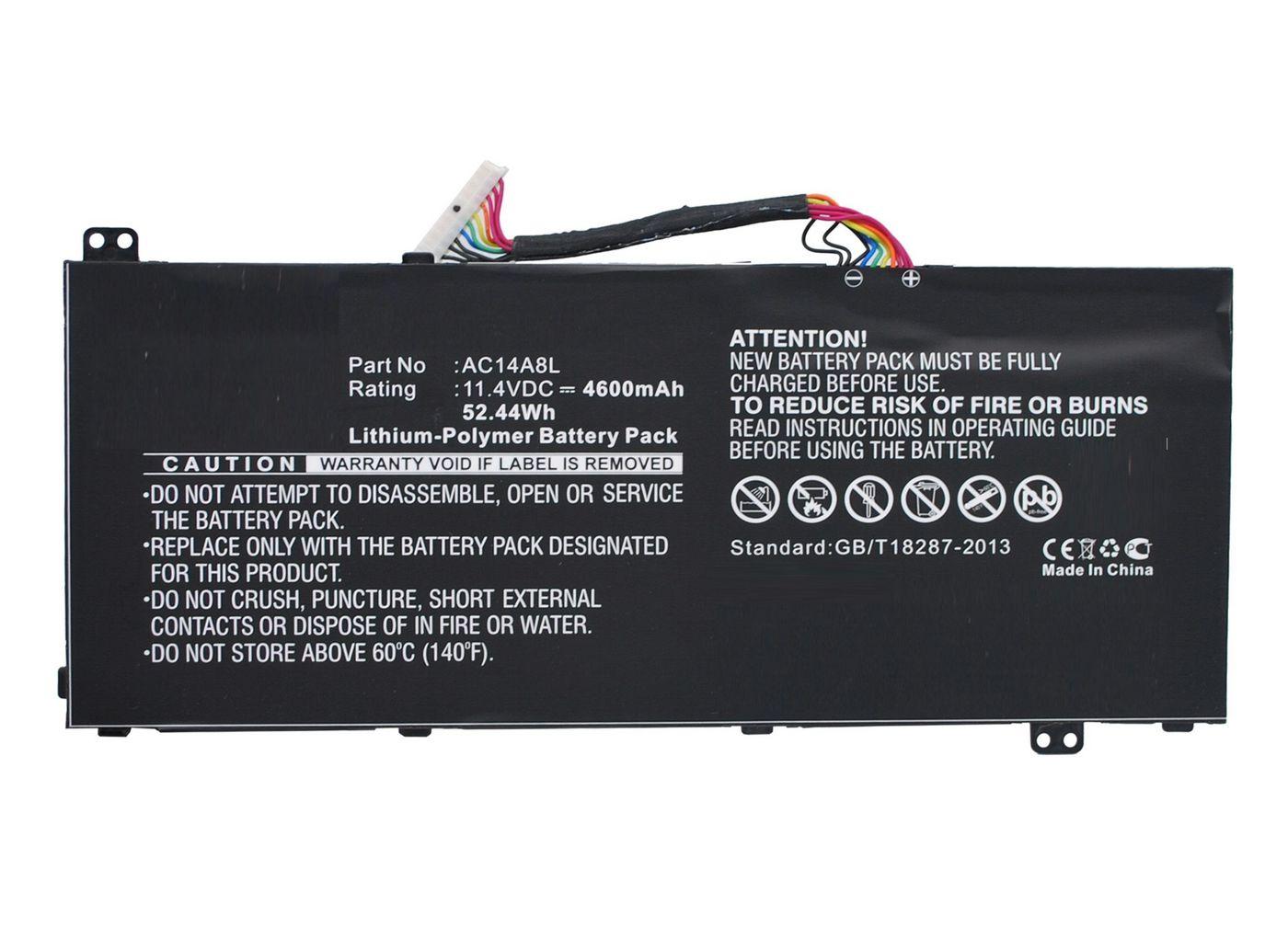 CoreParts MBXAC-BA0072 ricambio per laptop Batteria (Laptop Battery for Acer 52Wh - Li-Pol 11.4V 4600mAh Black - 52Wh Li-Pol 11