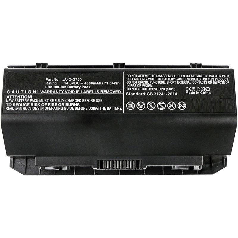 CoreParts MBXAS-BA0088 ricambio per laptop Batteria (Laptop Battery for Asus 66Wh - Li-ion 14.8V 4400mAh Black - 66Wh Li-ion 14