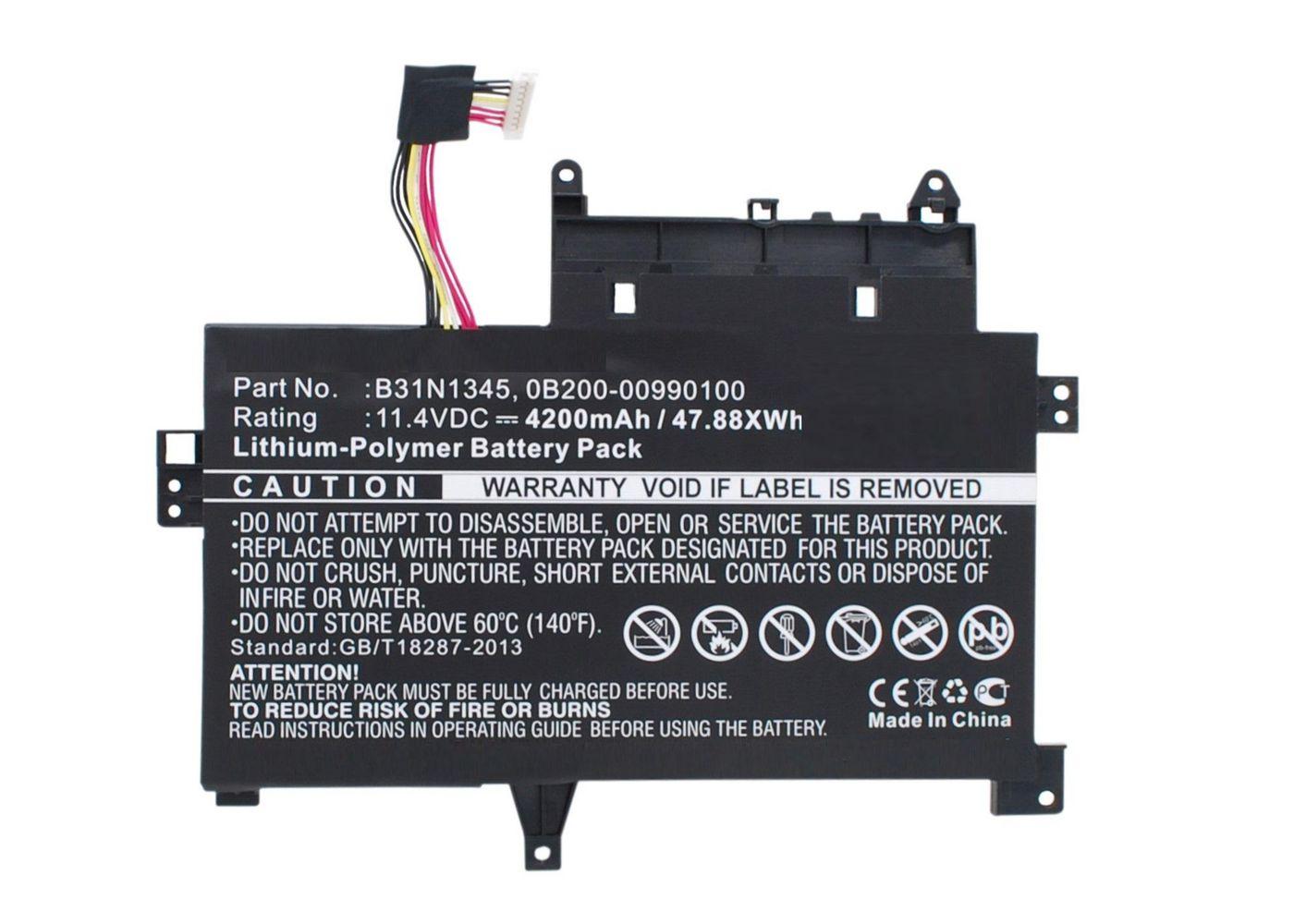 CoreParts MBXAS-BA0121 ricambio per laptop Batteria (Laptop Battery for Asus 38Wh - Li-Pol 11.4V 3400mAh Black - 38Wh Li-Pol 11