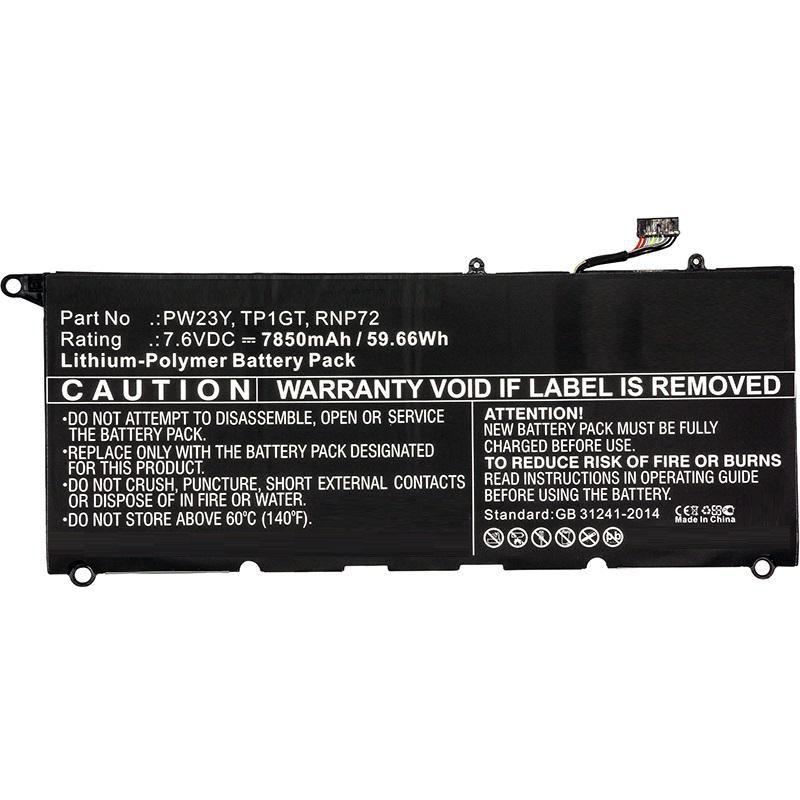CoreParts MBXDE-BA0116 ricambio per laptop Batteria (Laptop Battery for Dell 46Wh - Li-Pol 7.6V 6100mAh Black - 46Wh Li-Pol 7.6