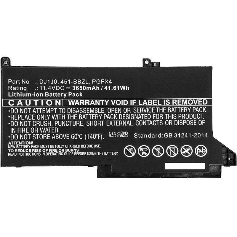 CoreParts MBXDE-BA0140 ricambio per laptop Batteria (Laptop Battery for Dell 42Wh - Li-ion 11.4V 3650mAh Black - 42Wh Li-ion 11