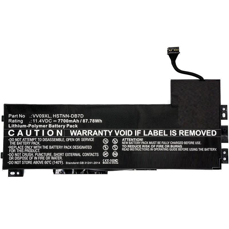 CoreParts MBXHP-BA0088 ricambio per laptop Batteria (Laptop Battery for HP 82Wh - Li-Pol 11.4V 7200mAh Black - 82Wh Li-Pol 11.4