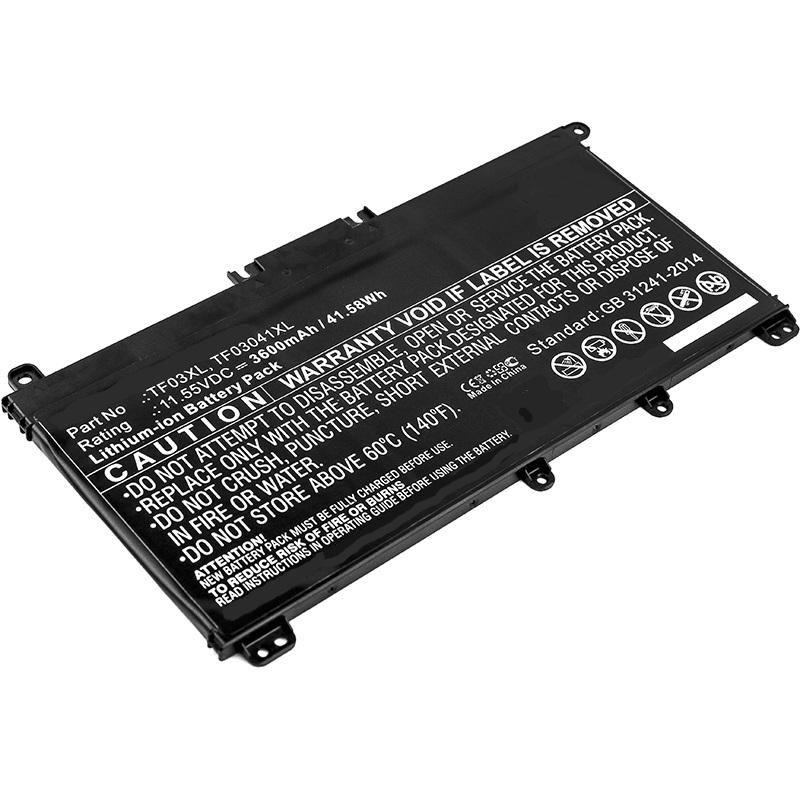 CoreParts MBXHP-BA0089 ricambio per laptop Batteria (Laptop Battery for HP 39Wh - Li-ion 11.55V 3400mAh Black - 39Wh Li-ion 11.