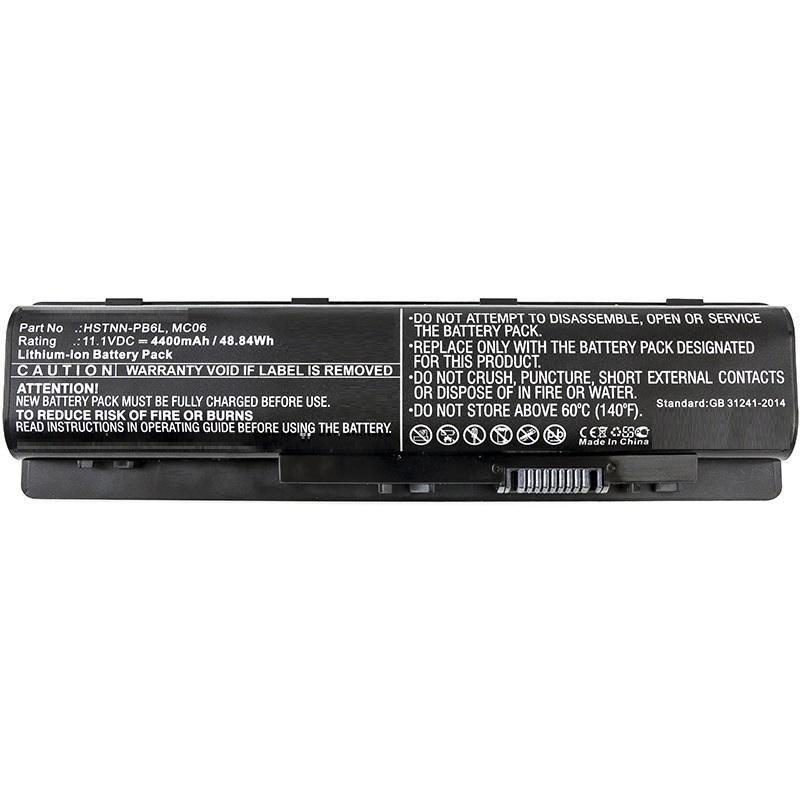 CoreParts MBXHP-BA0108 ricambio per laptop Batteria (Laptop Battery for HP 49Wh - Li-ion 11.1V 4400mAh Black - 49Wh Li-ion 11.1