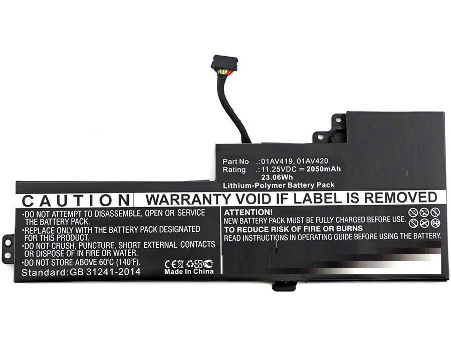 CoreParts MBXLE-BA0175 ricambio per laptop Batteria (Laptop Battery for Lenovo - 23Wh Li-Pol 11.25V 2050mAh - Black, 23Wh Li-Po