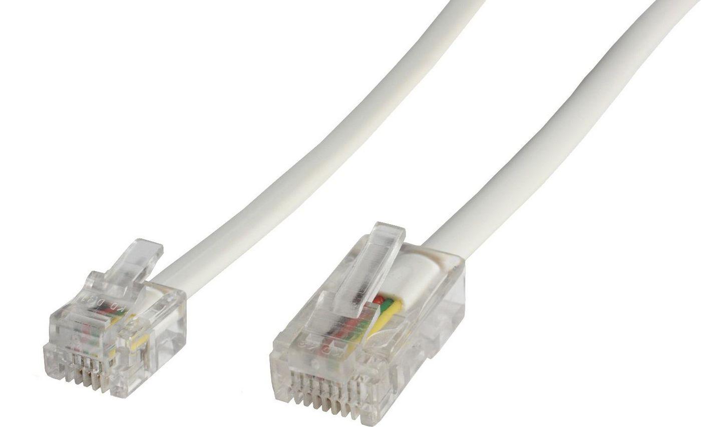 Microconnect MPK456 cavo telefonico 6 m Bianco (RJ11-RJ45 6M M/M White - 6P/4C-8P/4C - Warranty: 300M)