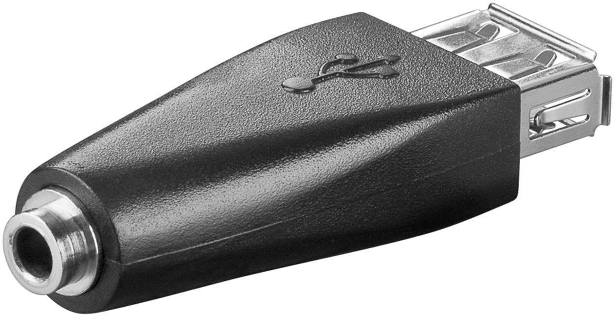 Microconnect USBA/35MMAF adattatore per inversione del genere dei cavi 3.5 mm USB 2.0 Nero (USB 2.0 Adapter - USB2.0 - 3.5mm fe