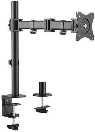 eSTUFF GLB226001 supporto da tavolo per Tv a schermo piatto 813 cm 32 Nero Scrivania (Monitor Desk Mount Single - VESA 75x75 an
