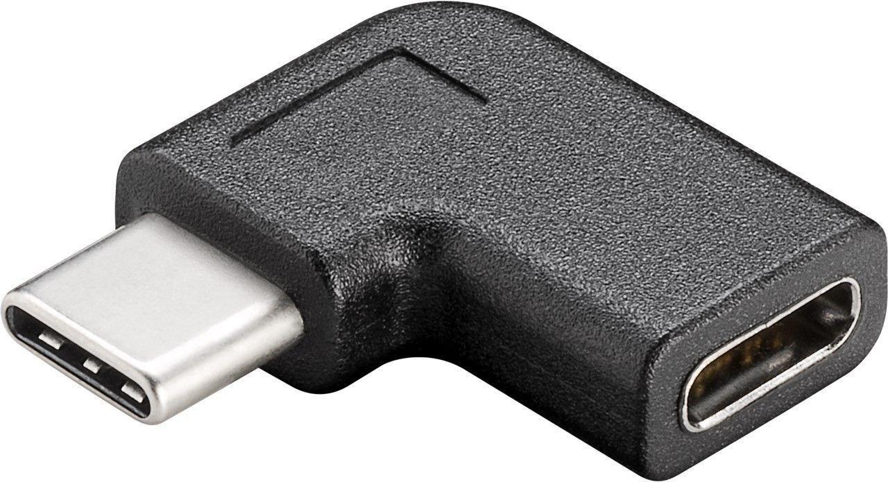 Microconnect USB3.1CCMF adattatore per inversione del genere dei cavi USB C Nero (USB-C to C angled Adapter 90 - USB-C to USB-C