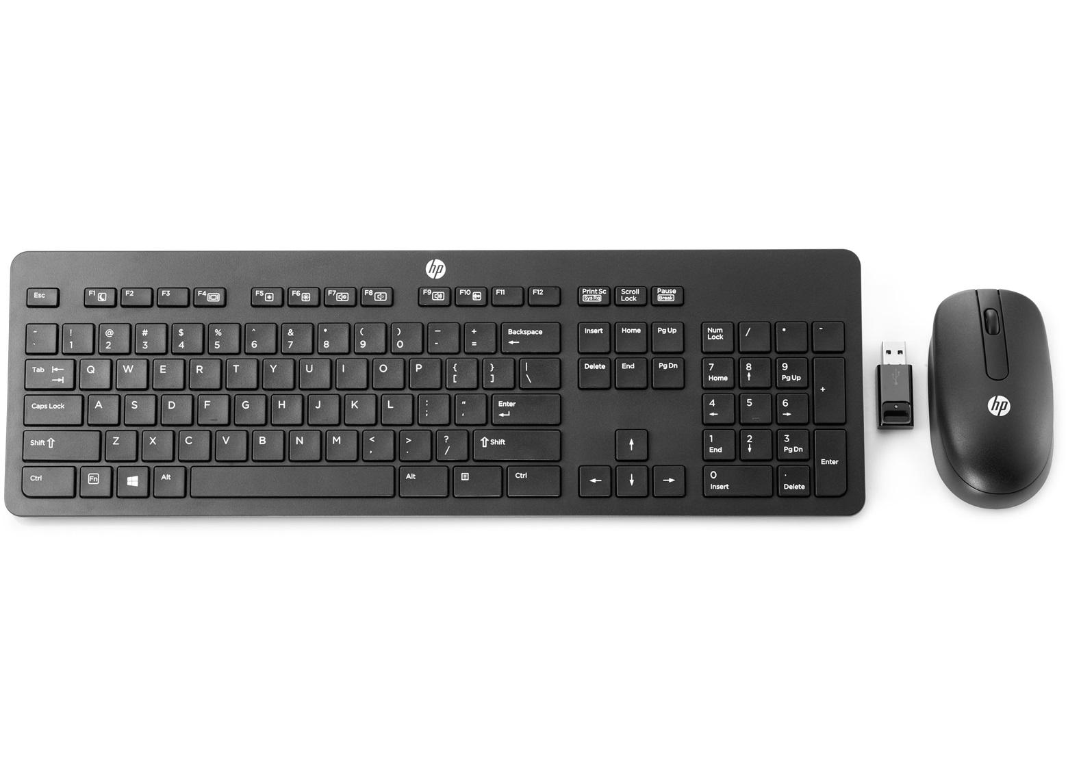 HP Wireless (Russia) tastiera Mouse incluso Ufficio RF Wireless Russo Nero