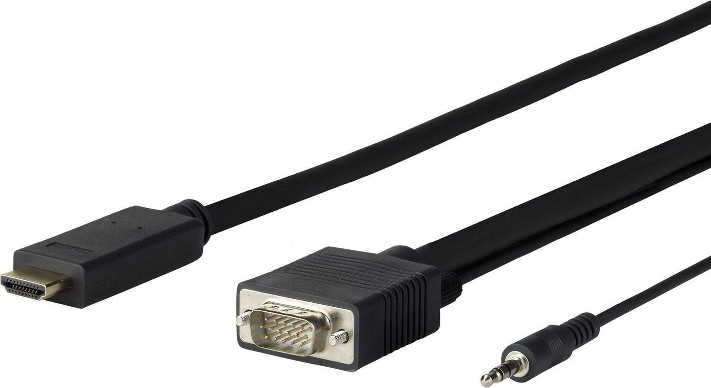 Vivolink PROHDMIVGA5 cavo e adattatore video 5 m HDMI tipo A Standard VGA D-Sub 3.5mm Nero (PRO HDMI TO VGA AUDIO - . - Warra