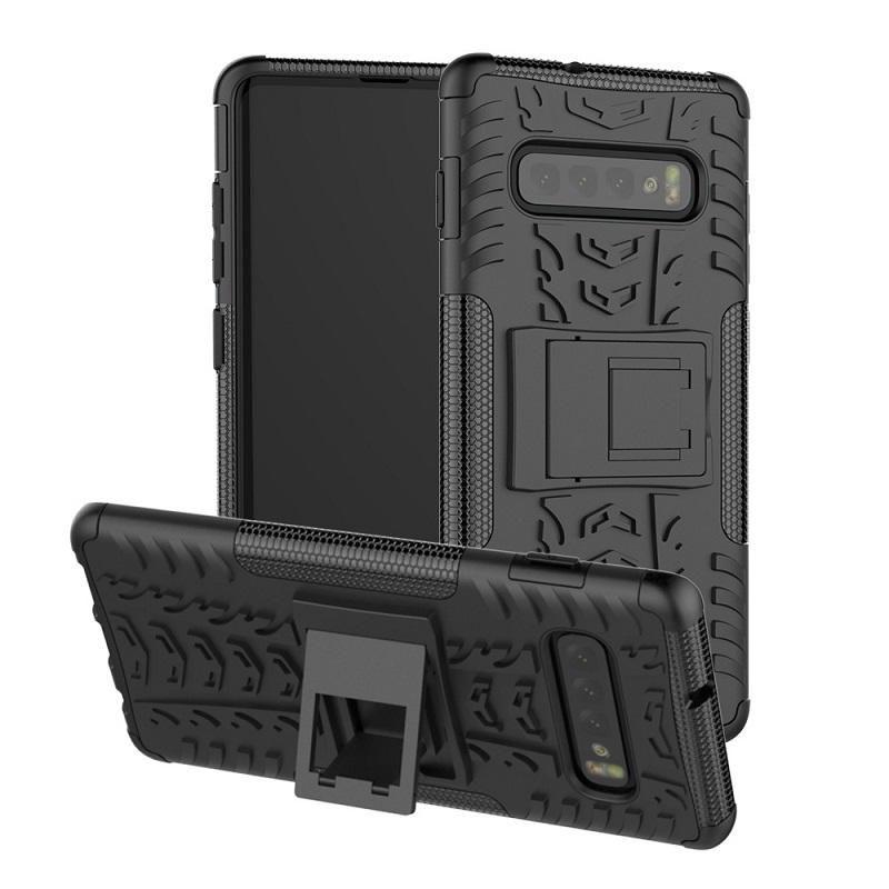 CoreParts MOBX-COVER-S10SM-G973-B custodia per cellulare 155 cm 6.1 Nero (Black Cover Samsung Galaxy - Shockproof Rugged Tire A