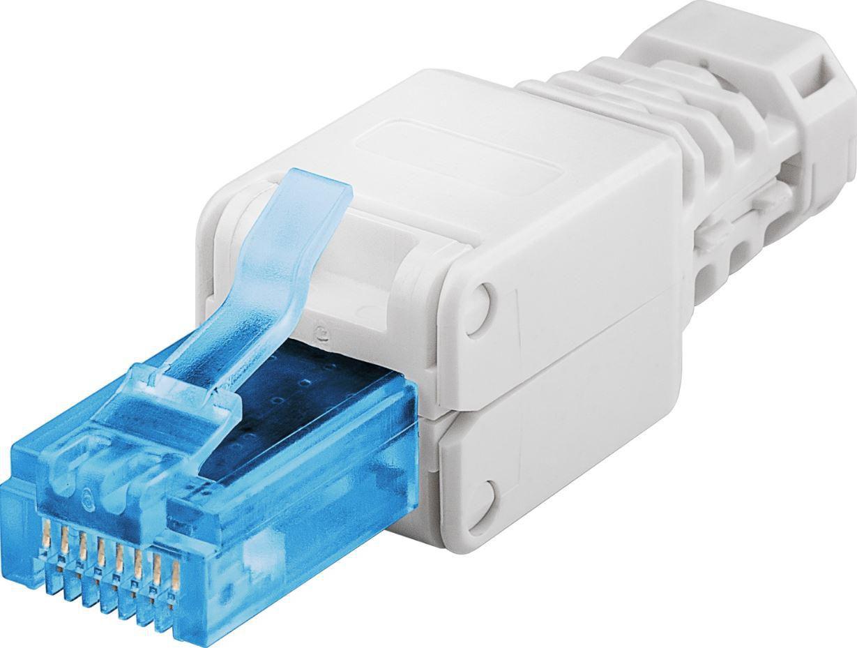Microconnect KON521TL cavo di collegamento RJ45 Bianco (Tool-free RJ45 CAT6A connector - CAT 6A UTPunshielded - For stranded an