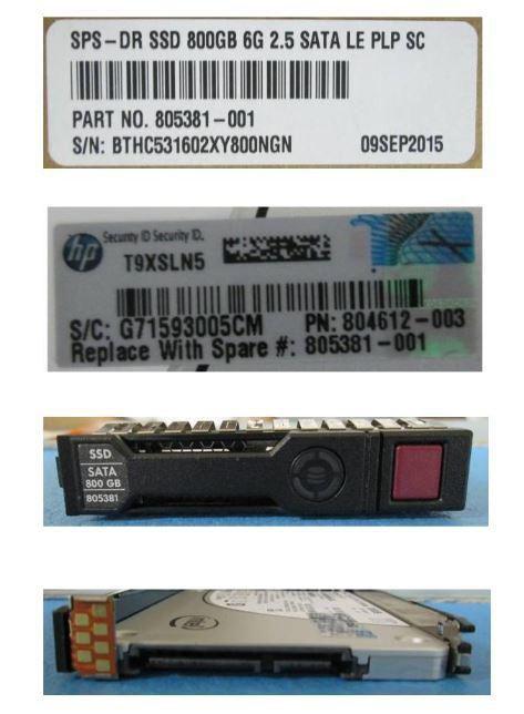 SSD SATA hot plug da 800 GB