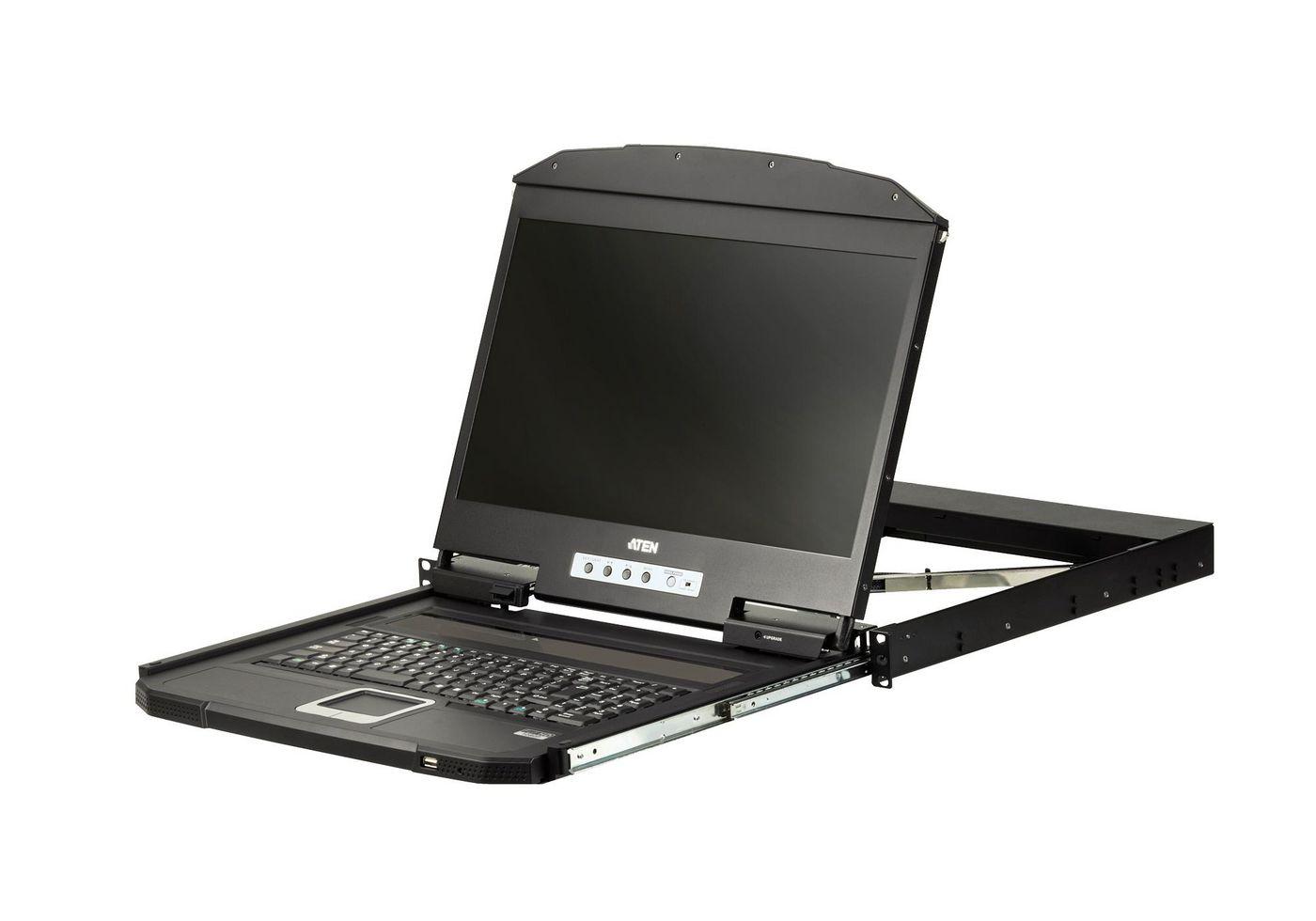 ATEN CL3700NW console a rack 47 cm (18.5") 1920 x 1080 Pixel Metallo, Plastica Nero 1U