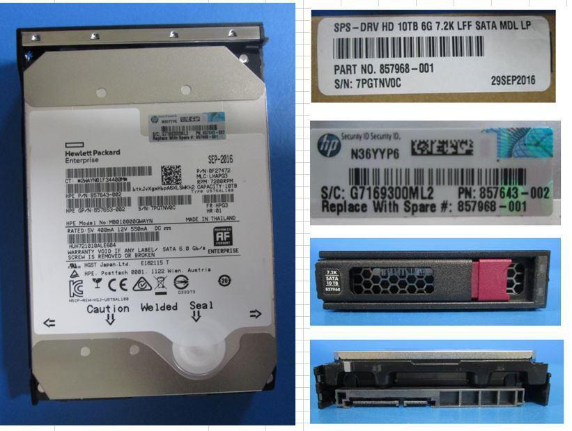 HD 10TB 6G 7.2K LFF SATA...