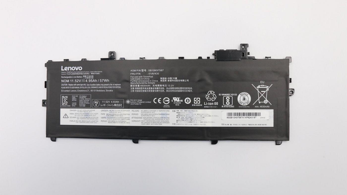 Lenovo 01AV430 ricambio per notebook Batteria (BATTERY Internal 3c 57Wh LiIon - 01AV430, Battery, Lenovo - Warranty: 6M)