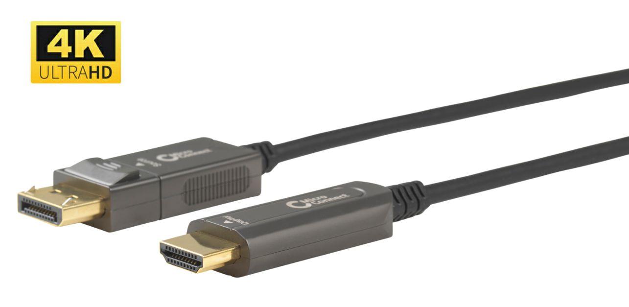 Microconnect DP-HDMI-1000V1.4OP cavo e adattatore video 10 m DisplayPort HDMI tipo A Standard Nero (Premium Optic DP - HDMI Cab