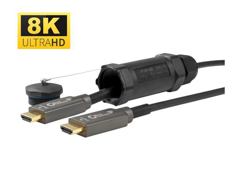 Microconnect HDM191950V2.0AOP cavo HDMI 50 m HDMI tipo A [Standard] Nero (Premium Optic HDMI Cable 50m - Armored HDMI 2.0 4K 60