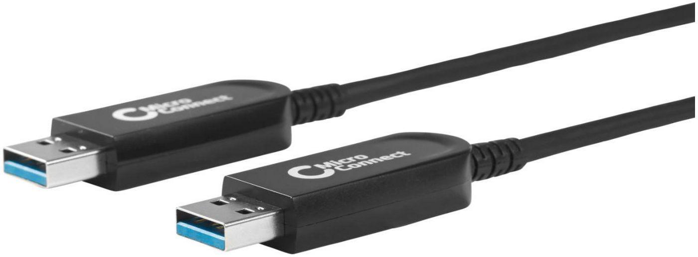 Microconnect USB3.0AA20BOP cavo USB 20 m USB 3.2 Gen 1 3.1 Gen 1 USB A Nero (Premium Optic USB 3.0 A-A 20m - 5Gbps - Not downwa