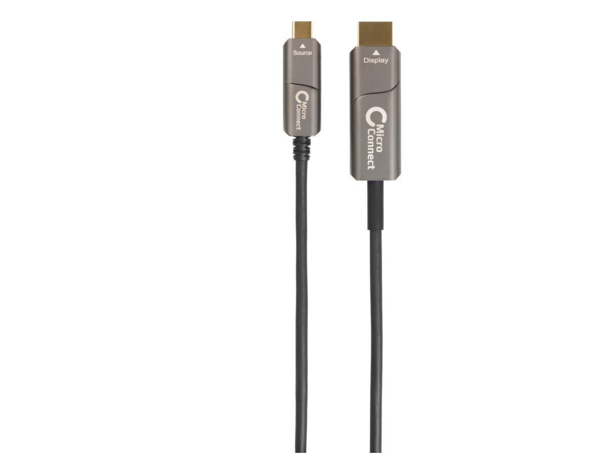 Microconnect USB3.1CHDMI10OP cavo e adattatore video 10 m USB tipo-C HDMI Nero (USB-C HDMI fiber cable 10m - 10m USB-C to HDMI2