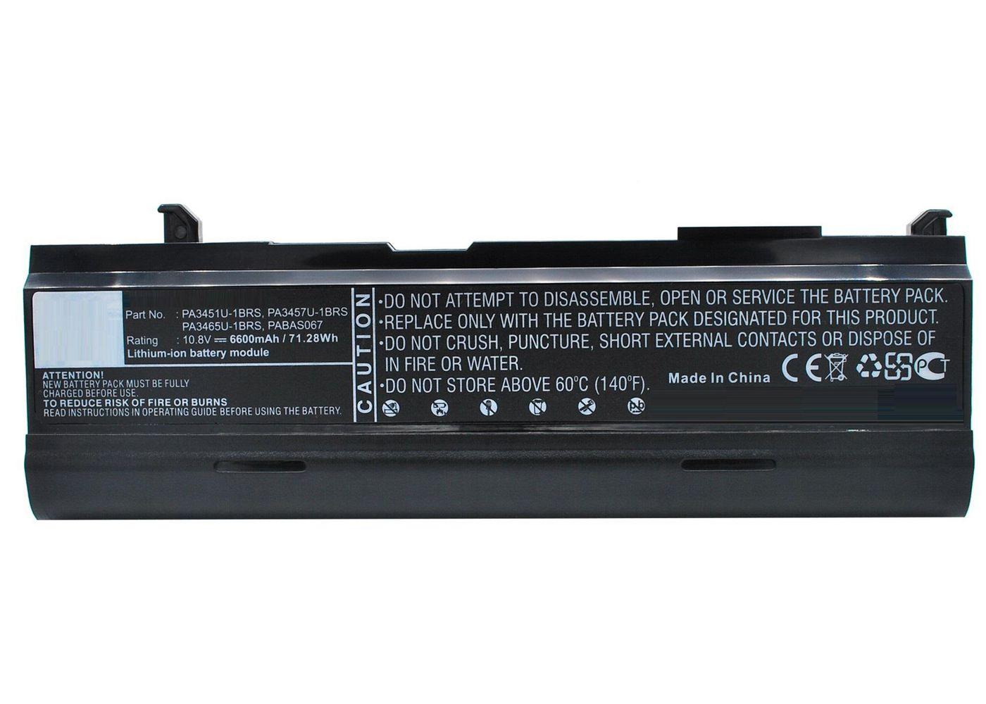 CoreParts MBXTO-BA0053 ricambio per laptop Batteria (Laptop Battery for Toshiba - 71WH 9Cell Li-ion 10.8V 6.6Ah - Black 71WH 9C