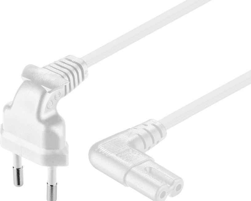 Microconnect PE030750AAW cavo di alimentazione Bianco 5 m CEE7/16 Accoppiatore C7 (Power Cord Notebook 5m White - Euro plug to