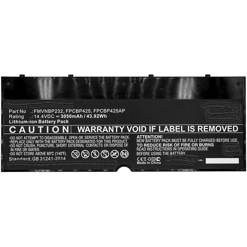 CoreParts MBXFU-BA0027 ricambio per laptop Batteria (Laptop Battery For Fujitsu - 44WH Li-Pol 14.4V 3050Ah - Black 44WH Li-Pol