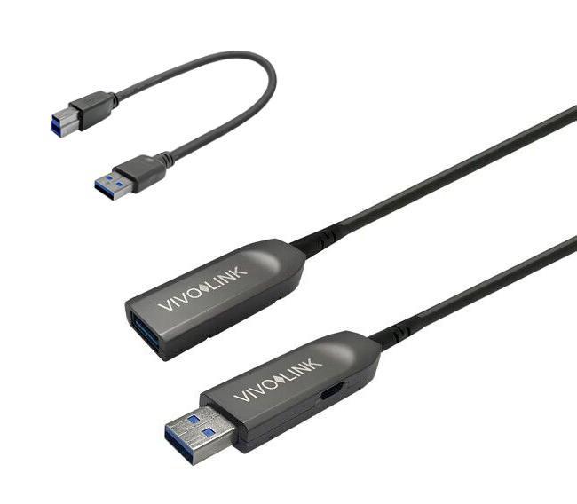 Vivolink PROUSB3AAF30 cavo USB 30 m USB 3.2 Gen 1 3.1 Gen 1 USB A Nero (USB 3.0 USB-A male USB-A - female 30m including USB-A -