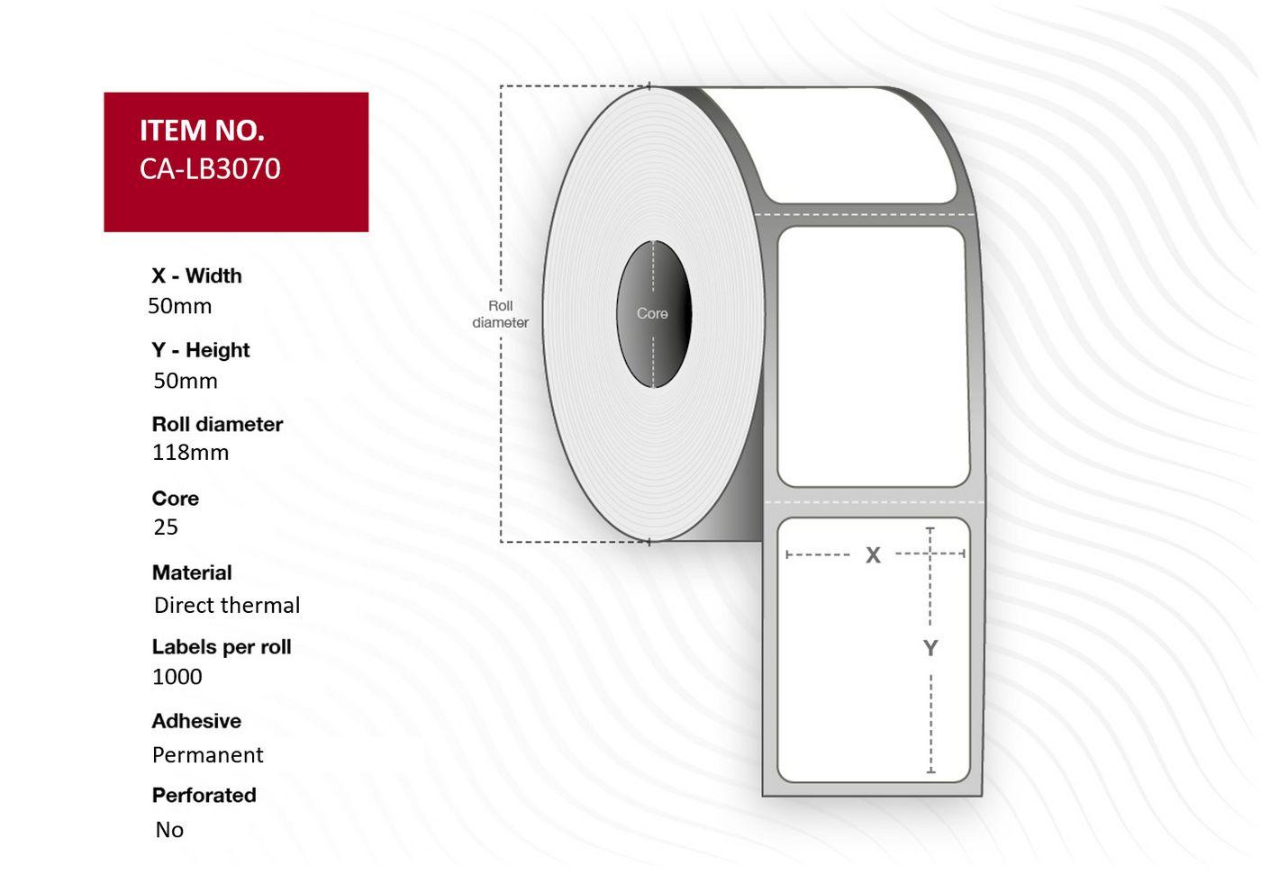 Label 50x50 Core 25 -...
