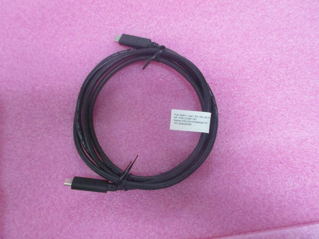 HP L42425-001 cavo USB 18 m USB 3.2 Gen 1 3.1 Gen 1 USB C Nero (USB 3.1 Gen1 CM-CM 20V/5A 1.8m - L42425-001 1.8 m USB C USB - C