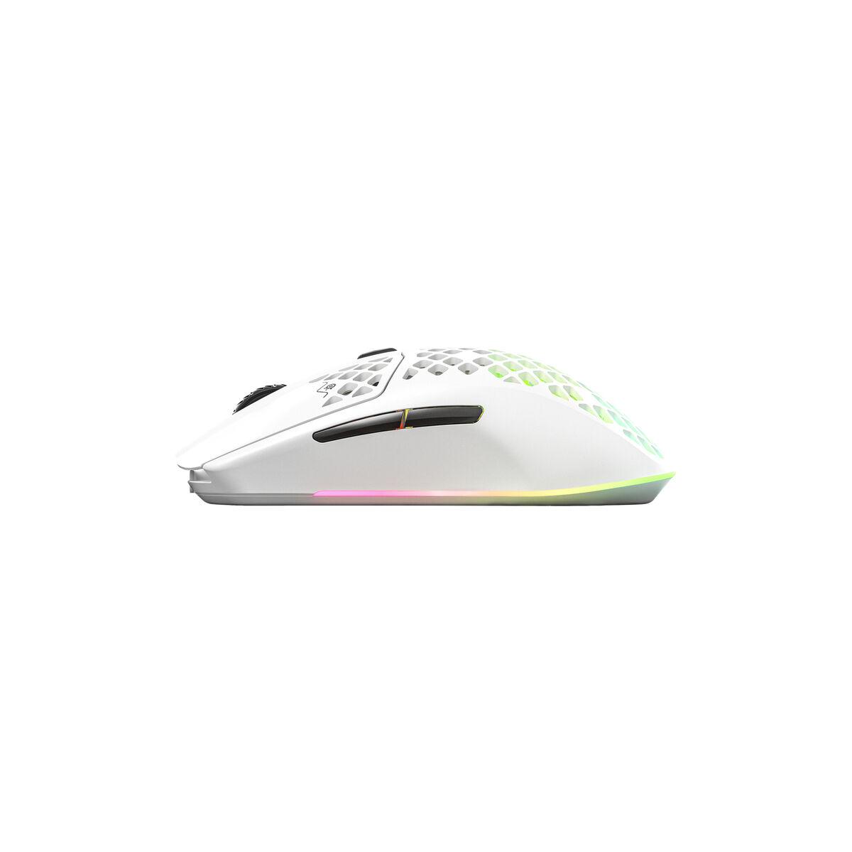 SteelSeries Aerox 3 WIRELESS 2022 Edition Optisk TrÃƒÆ’Ã‚Â¥dlÃƒÆ’Ã‚Â¸s Kabling Hvid