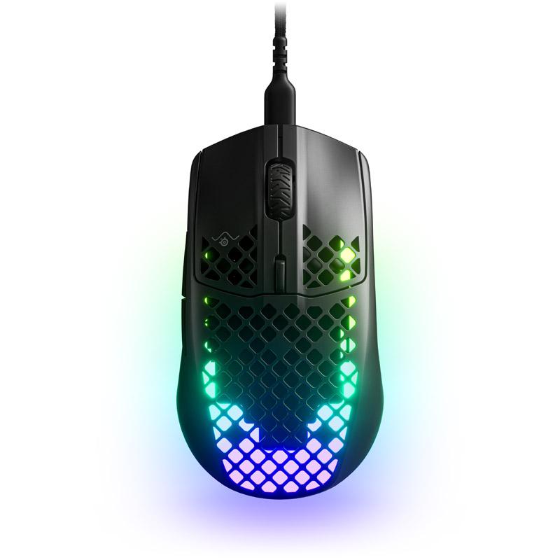 SteelSeries Aerox 3 2022 Edition Optisk Kabling Sort