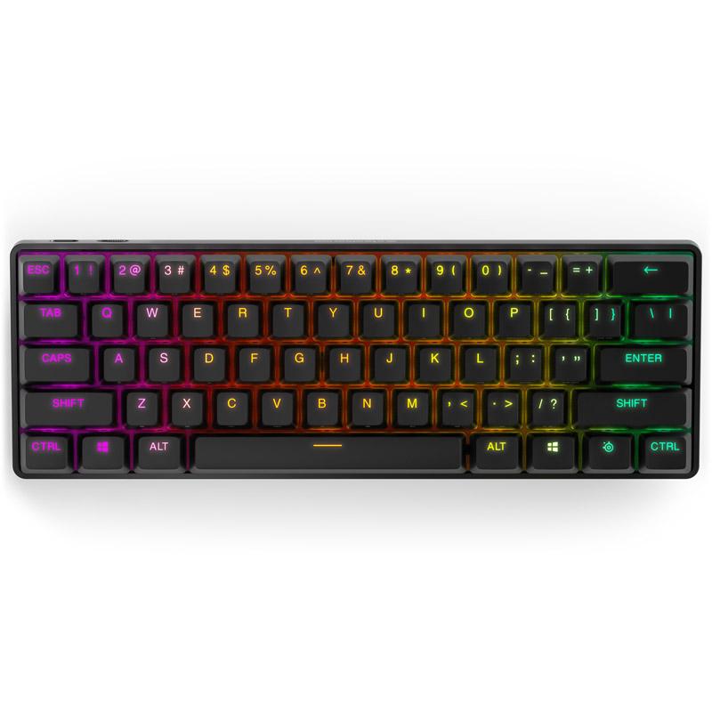 Steelseries Apex Pro Mini Wireless - tastiera - 60% - retroilluminazione - wireless - 2,4 GHz, USB -C, Bluetooth 5.0 - Interrut