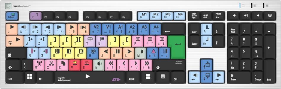 Logic Keyboard Avid Media Composer fr. (PC/Sottile)