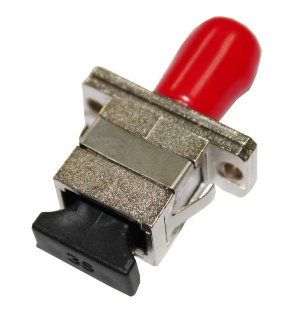 Microconnect FIBSCSTADA adattatore di fibra ottica SC/ST Rosso (SC-ST adapter Metal - Female to Female - Warranty 300M)