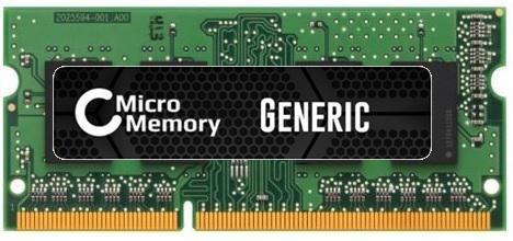 CoreParts MMG2379/2GB memoria DDR3 1333 MHz (2GB Memory Module 1333Mhz - DDR3 Major SO-DIMM 1333MHz - DDR3 MAJOR SO-DIMM - Warr