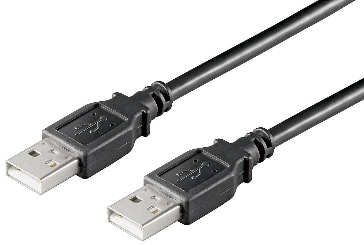 Microconnect USB2.0 M/M 1m cavo USB USB A Nero (USB2.0 A-A 1m M-M Black - Hi-Speed cable - Warranty 300M)
