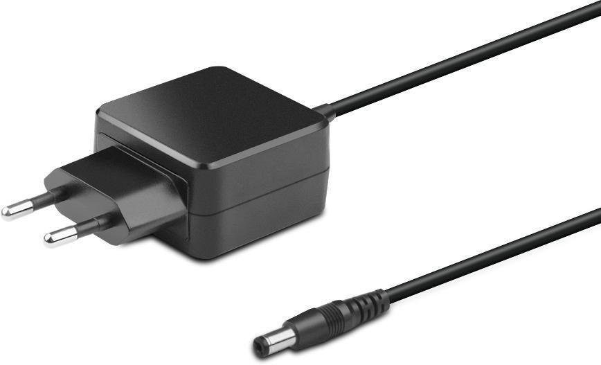 CoreParts MBA1257 adattatore e invertitore Interno 18 W Nero (Power Adapter 18W 12V 1.5A - Plug5.52.5 EU Wall 18W 12V - 1.5A Pl