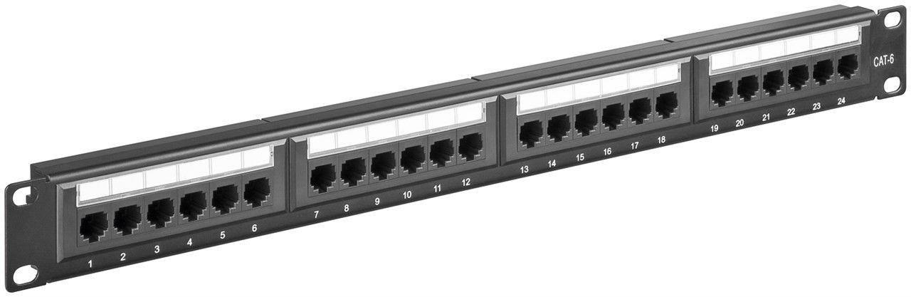 Microconnect PP-013 pezzo di pannello 1U (CAT6 24 port 19 Patch Panel - unshielded Black - internal connection technology for L